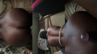 SWEET EBONY HAVING A CHRISTMAS RIDE