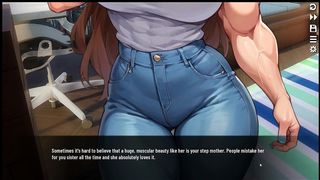 FUTANARI MUSCLE GROWTH WORLD [ FEMBOY HENTAI GAME ] EP.1 SMALL DICK FEMBOY DOMINATED BY MUSCULAR WOMAN THUG !