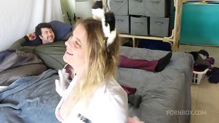Stepsister gets stepbrother to fuck her butt