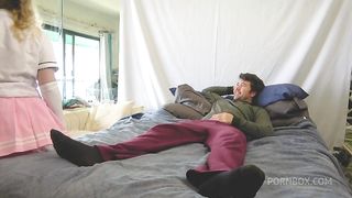 Stepsister gets stepbrother to fuck her butt