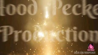 She's so big he can barely hold her down.