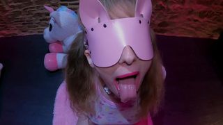 STEP DAD FEEDS HIS CUTE DAUGHTER WITH HIS CUM