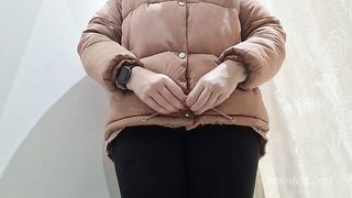 Shy stinky farts in the clothing store