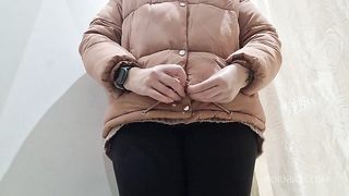 Shy stinky farts in the clothing store