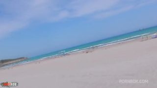 Anal threesome on the beach with Jordanne Kali and Lillian Love