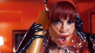 LATEX MAID GET WRAPPED UP WITH WRAP