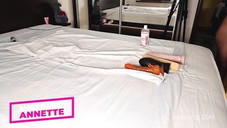 HARD FEMDOM DESTROYING HIS ASS. ROUGH PEGGING AMATEUR CHASTITY BELT FEMDOM FISTING