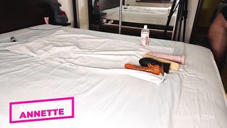 HARD FEMDOM DESTROYING HIS ASS. ROUGH PEGGING AMATEUR CHASTITY BELT FEMDOM FISTING