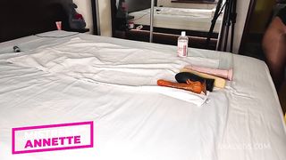 HARD FEMDOM DESTROYING HIS ASS. ROUGH PEGGING AMATEUR CHASTITY BELT FEMDOM FISTING