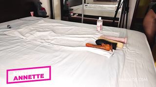 HARD FEMDOM DESTROYING HIS ASS. ROUGH PEGGING AMATEUR CHASTITY BELT FEMDOM FISTING