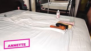 HARD FEMDOM DESTROYING HIS ASS. ROUGH PEGGING AMATEUR CHASTITY BELT FEMDOM FISTING