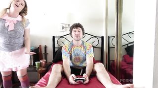 Stepsister lets her stepbrother fuck her butthole