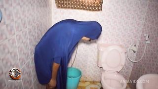 Anal fuck with black Arab in hijab