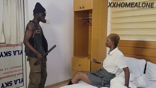 HOUSE ROBBERY TURN INTO A WILD CRAZY SEX NIGHT WITH 19 YEARS OLD TEENAGE GIRL. HE FUCK PRETTY FACE DORA IN HER SCHOOL UNIFORM