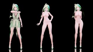 SHOREKEEPER UNDRESS DANCE HENTAI WUTHERING WAVES SAY SO SONG VERTICAL SCREEN MMD 3D SOFT GREEN HAIR