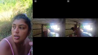 ME FOLLO A MI VECINA AL AIRE LIBRE EN CASA ABANDONADA