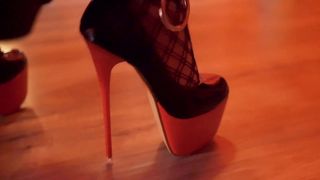 LATEX MAID MILF TIED UP WITH WRAP