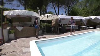 He was cleaning the pool but Jade have better plans for him