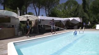 He was cleaning the pool but Jade have better plans for him