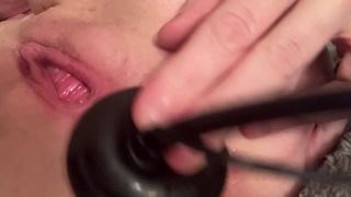 DIPPING AND STRETCHING MY ASSHOLE WITH INFLATABLE PLUG!