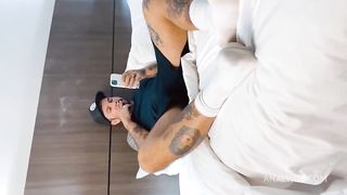 Hotel maid came in and liked what she saw.