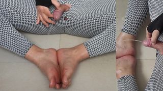 PISS AND CUM ON MY FEET
