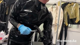 HAMMERING HIS BALLS TO THE WOOD BOARD, FUCKING THAT DICK & PISSING ON IT (POV)