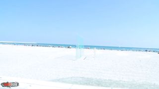 Anal sex at the beach with beautiful Spanish blonde MILF Tamara Dix