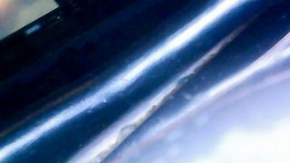 Hairy exploration peeing with endoscope on the toilet