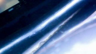 Hairy exploration peeing with endoscope on the toilet