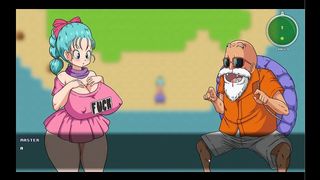 BULMA BALLS [ DRAGON BALL HENTAI GAME ] EP.1 OLD PERVERT TONGUE MADE HER SQUIRT ON THE BEACH !