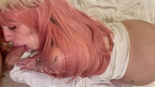 STRAIGHT-JACKET BABE WITH PINK HAIR