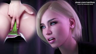 BEAUTIFUL BLONDE STEP SISTER WITH A TIGHT VIRGIN PUSSY HAS THREESOME WITH BIG COCK STEP BROTHER AND HER HORNY BIG ASS TEEN FRIEND - APOCALUST - TABOO HENTAI GAME - PART #8