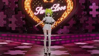 HATSUNE MIKU SHAKE IT HENTAI VOCALOID UNDRESSING DANCE TATTO WHITE SOCKS MMD 3D BLONDE HAIR
