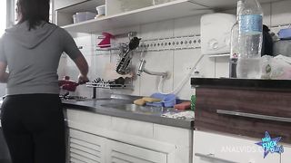 Adriana has anal sex with another man for cuckold husband to watch!