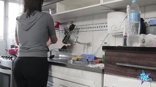 Adriana has anal sex with another man for cuckold husband to watch!