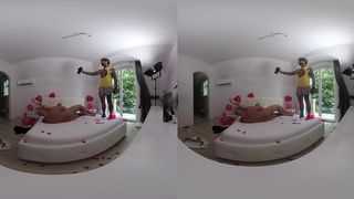 VALENTINE S DAY SURPRISE, LANA WOLF BAREBACKED BY 2 GUYS!