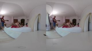 LANA WOLF S VR GANGBANG AUDITION, BLONDE BOMBSHELL DOUBLE PENETRATED!