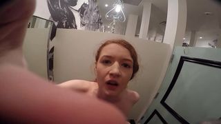 REDHEAD ABBY RAIN LOVES SUCKING COCK AND GETTING IT DEEP IN HER PUSSY