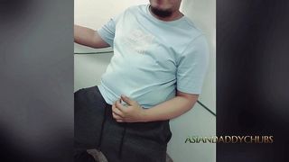 JERKING OFF IN THE JOBSITE OFFICE DURING A PRIVATE MOMENT