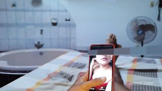 Stepsister begs for two big cocks to cum in her vagina