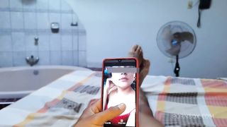 Stepsister begs for two big cocks to cum in her vagina