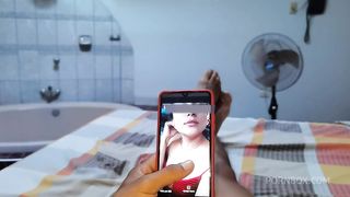 Stepsister begs for two big cocks to cum in her vagina