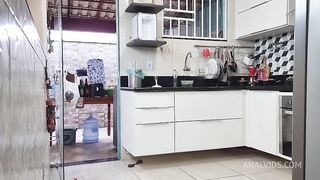 My maid was dying of heat, thought I wasn't home and got naked!