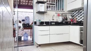 My maid was dying of heat, thought I wasn't home and got naked!