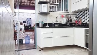 My maid was dying of heat, thought I wasn't home and got naked!