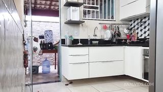 My maid was dying of heat, thought I wasn't home and got naked!