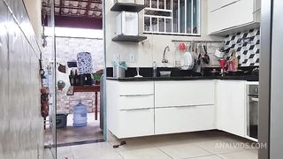 My maid was dying of heat, thought I wasn't home and got naked!