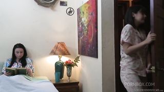 Horny Cheerleaders Veruca James and Violet Star hook up during Cheer Squad Sleepover