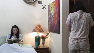 Horny Cheerleaders Veruca James and Violet Star hook up during Cheer Squad Sleepover